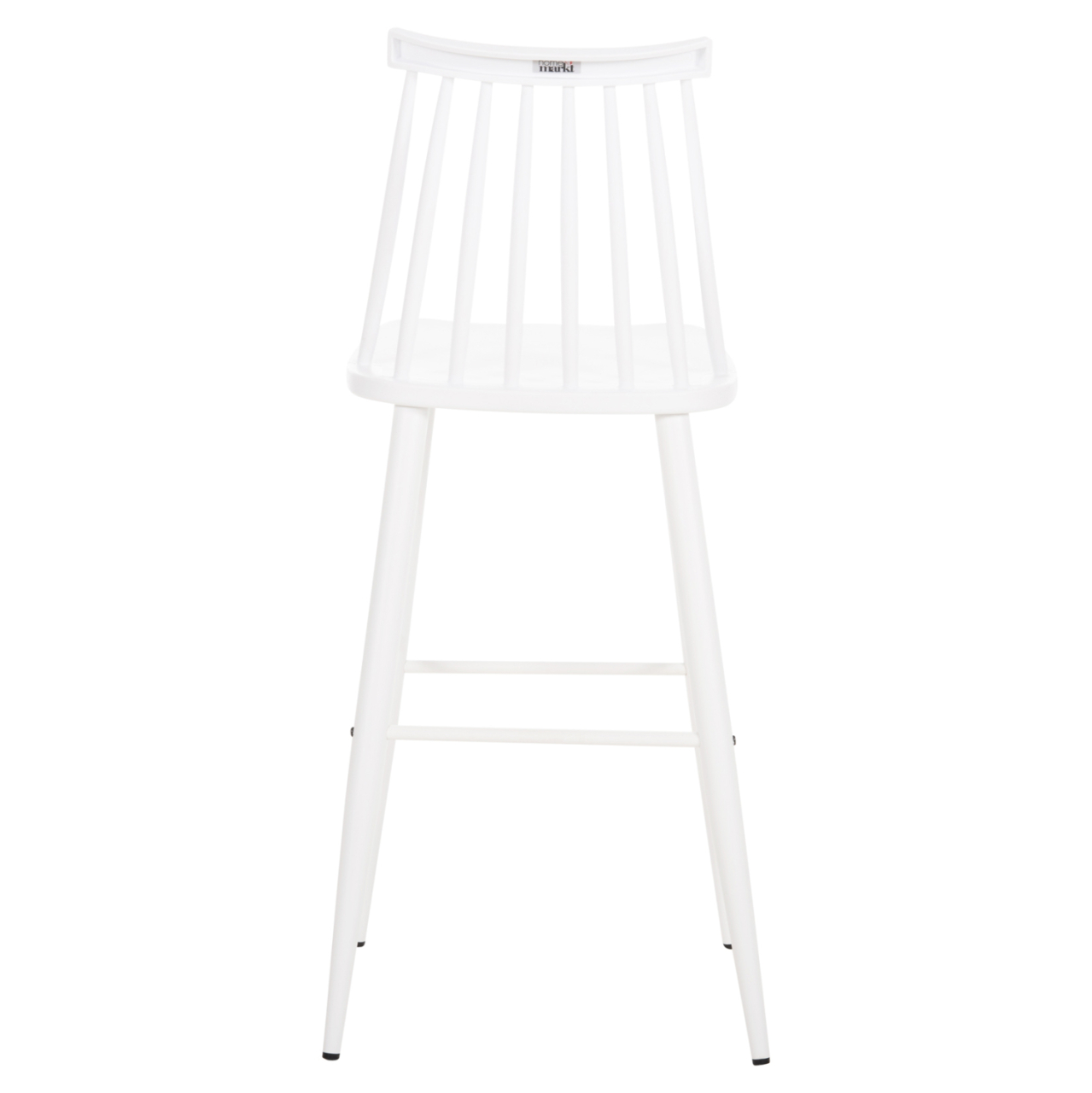BAR STOOL HIGH SEAT VANESSA HM8459.11 WHITE PP and WHITE METAL LEGS 47x48,5x107Hcm. [6]