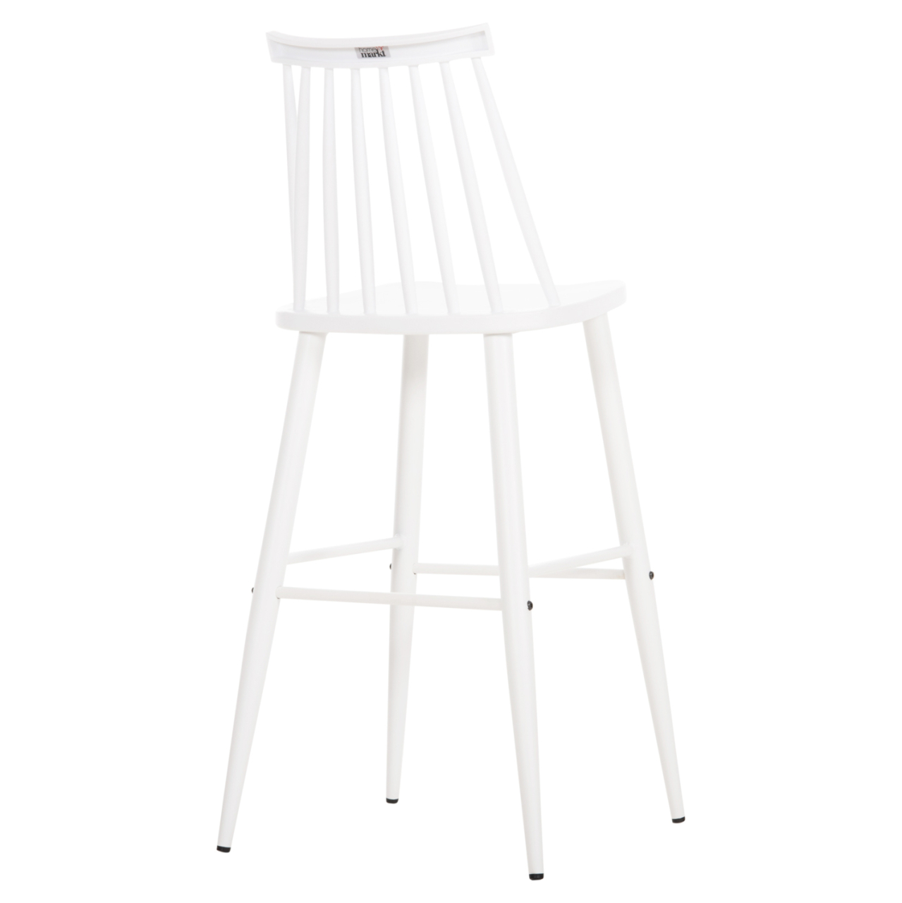 BAR STOOL HIGH SEAT VANESSA HM8459.11 WHITE PP and WHITE METAL LEGS 47x48,5x107Hcm. [5]