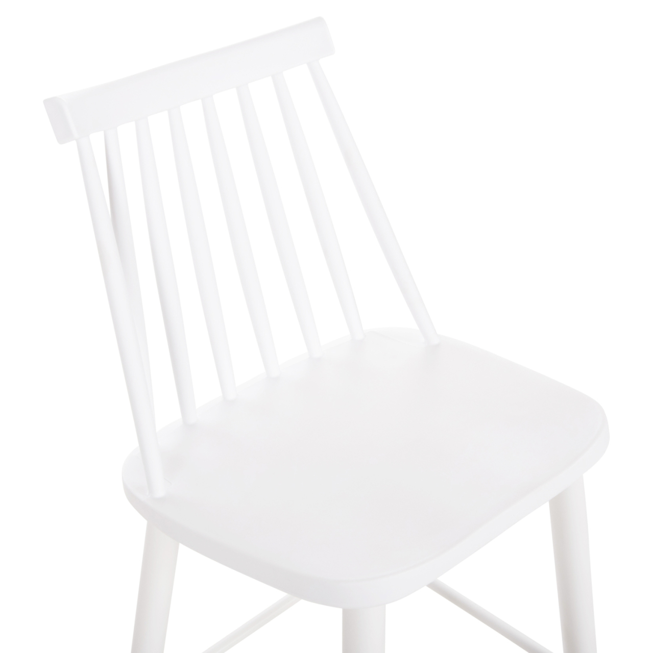 BAR STOOL HIGH SEAT VANESSA HM8459.11 WHITE PP and WHITE METAL LEGS 47x48,5x107Hcm. [7]