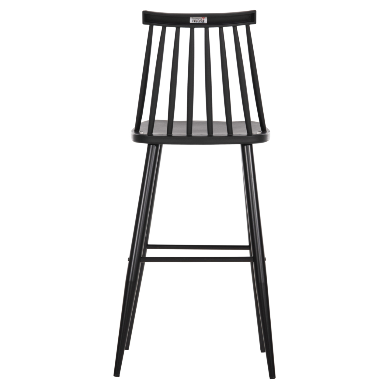 BAR STOOL HIGH SEAT VANESSA HM8459.12 BLACK PP and BLACK METAL LEGS 47x48,5x107Hcm. [6]