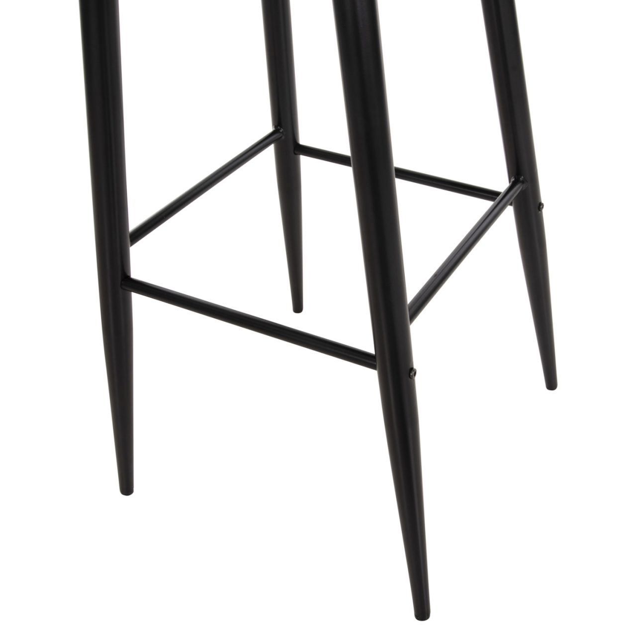 BAR STOOL HIGH SEAT VANESSA HM8459.12 BLACK PP and BLACK METAL LEGS 47x48,5x107Hcm. [9]