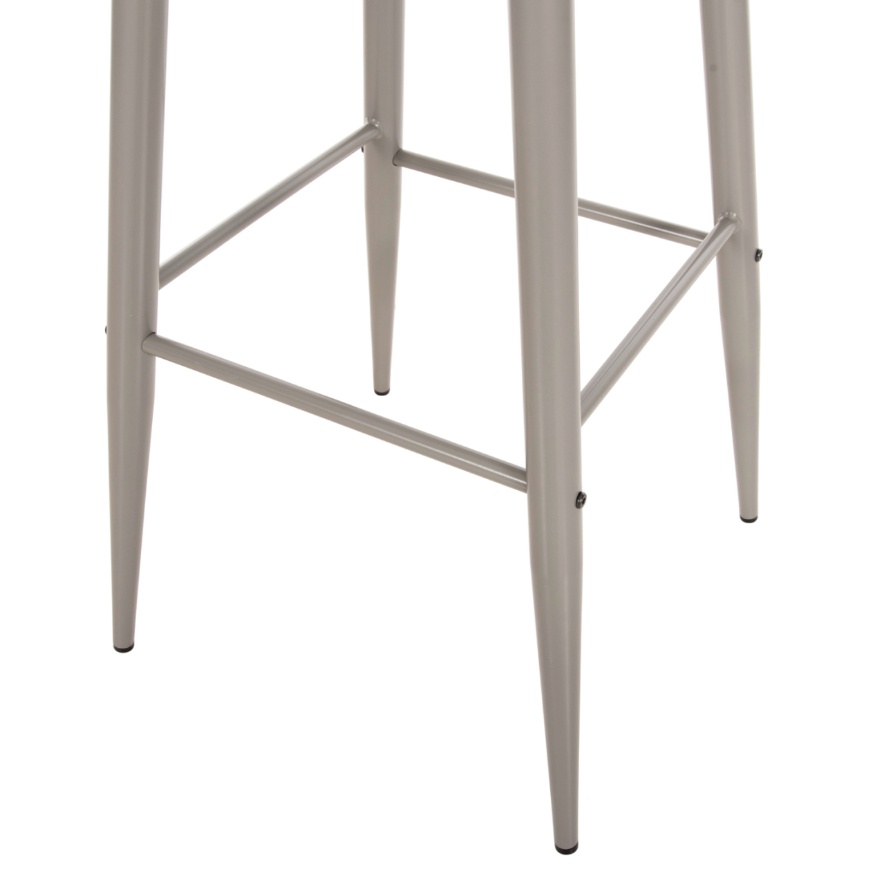 BAR STOOL HIGH SEAT VANESSA HM8459.20 GREY PP and GREY METAL LEGS 47x48,5x107Hcm. [10]