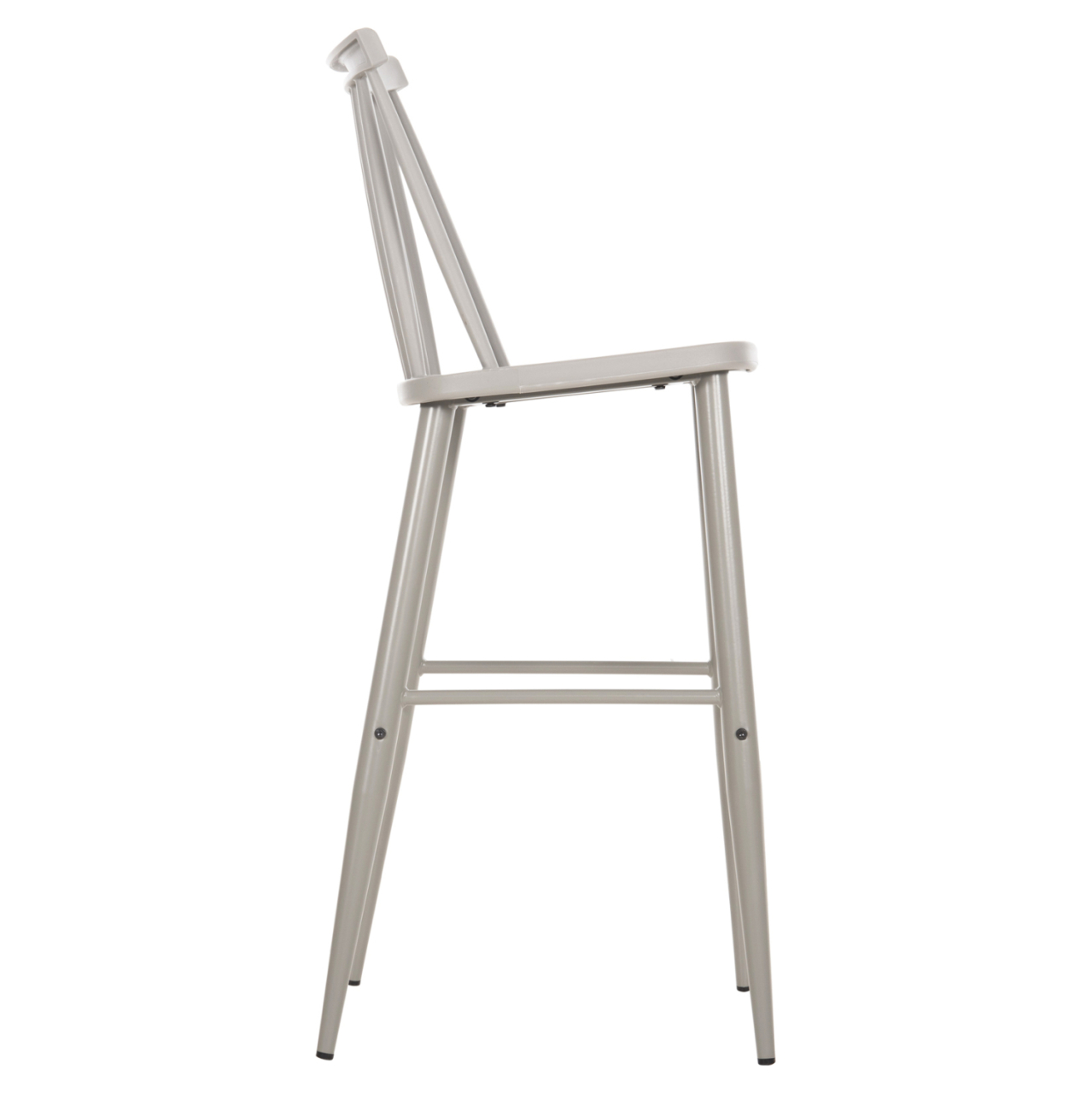 BAR STOOL HIGH SEAT VANESSA HM8459.20 GREY PP and GREY METAL LEGS 47x48,5x107Hcm. [4]