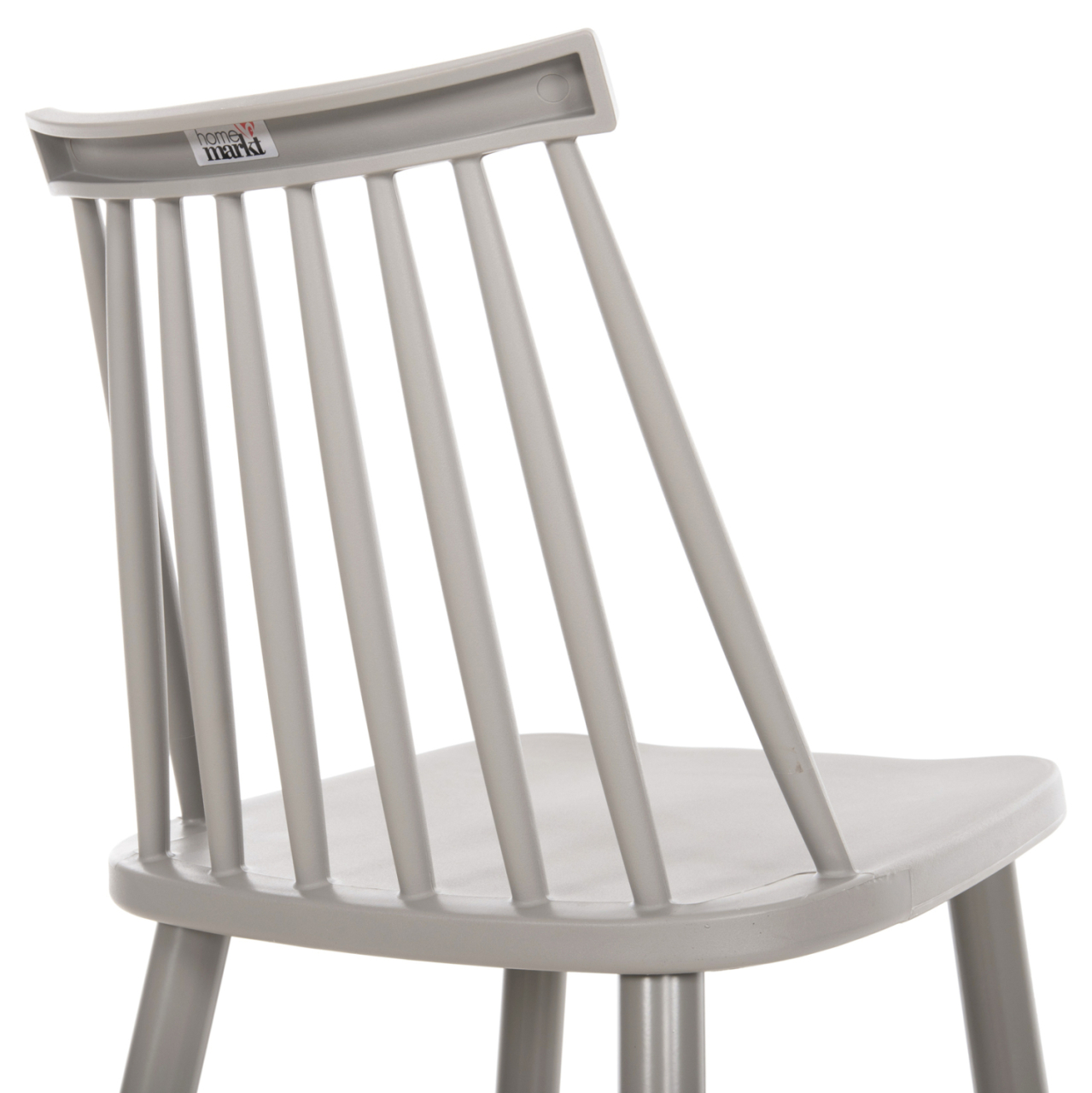 BAR STOOL HIGH SEAT VANESSA HM8459.20 GREY PP and GREY METAL LEGS 47x48,5x107Hcm. [9]
