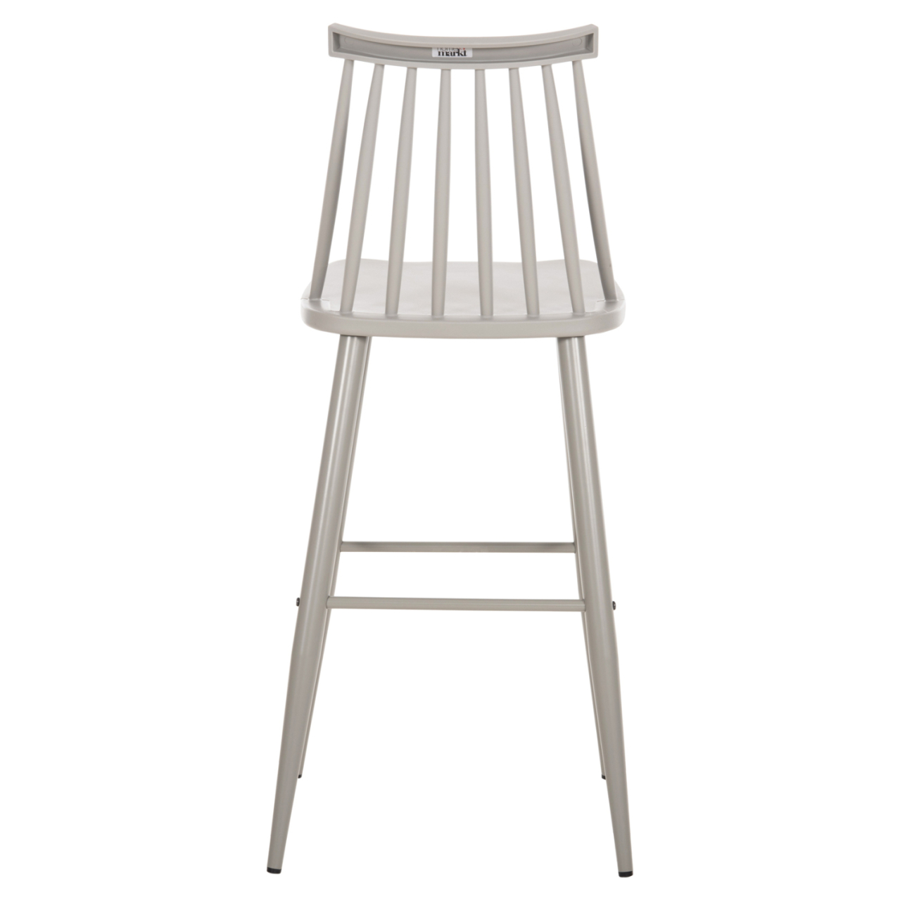 BAR STOOL HIGH SEAT VANESSA HM8459.20 GREY PP and GREY METAL LEGS 47x48,5x107Hcm. [6]