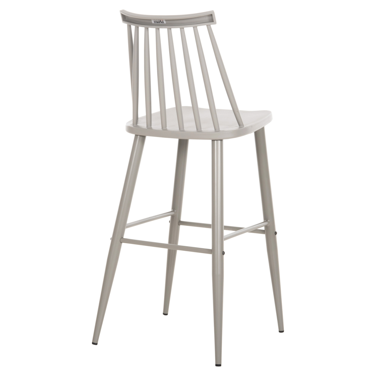 BAR STOOL HIGH SEAT VANESSA HM8459.20 GREY PP and GREY METAL LEGS 47x48,5x107Hcm. [5]