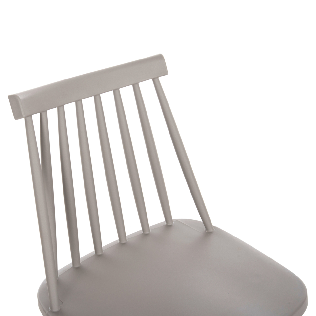 BAR STOOL HIGH SEAT VANESSA HM8459.20 GREY PP and GREY METAL LEGS 47x48,5x107Hcm. [7]