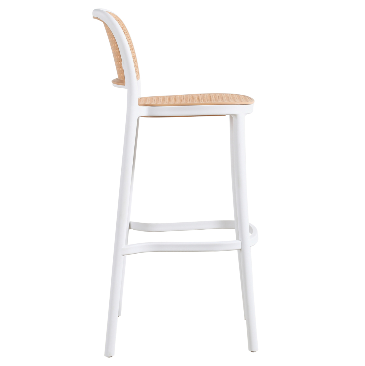 BAR STOOL HM5939.01 POLYPROPYLENE WHITE-BEIGE 41x53x103Hcm. [4]