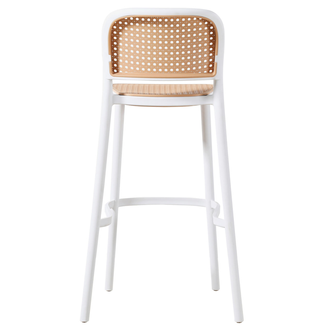 BAR STOOL HM5939.01 POLYPROPYLENE WHITE-BEIGE 41x53x103Hcm. [5]