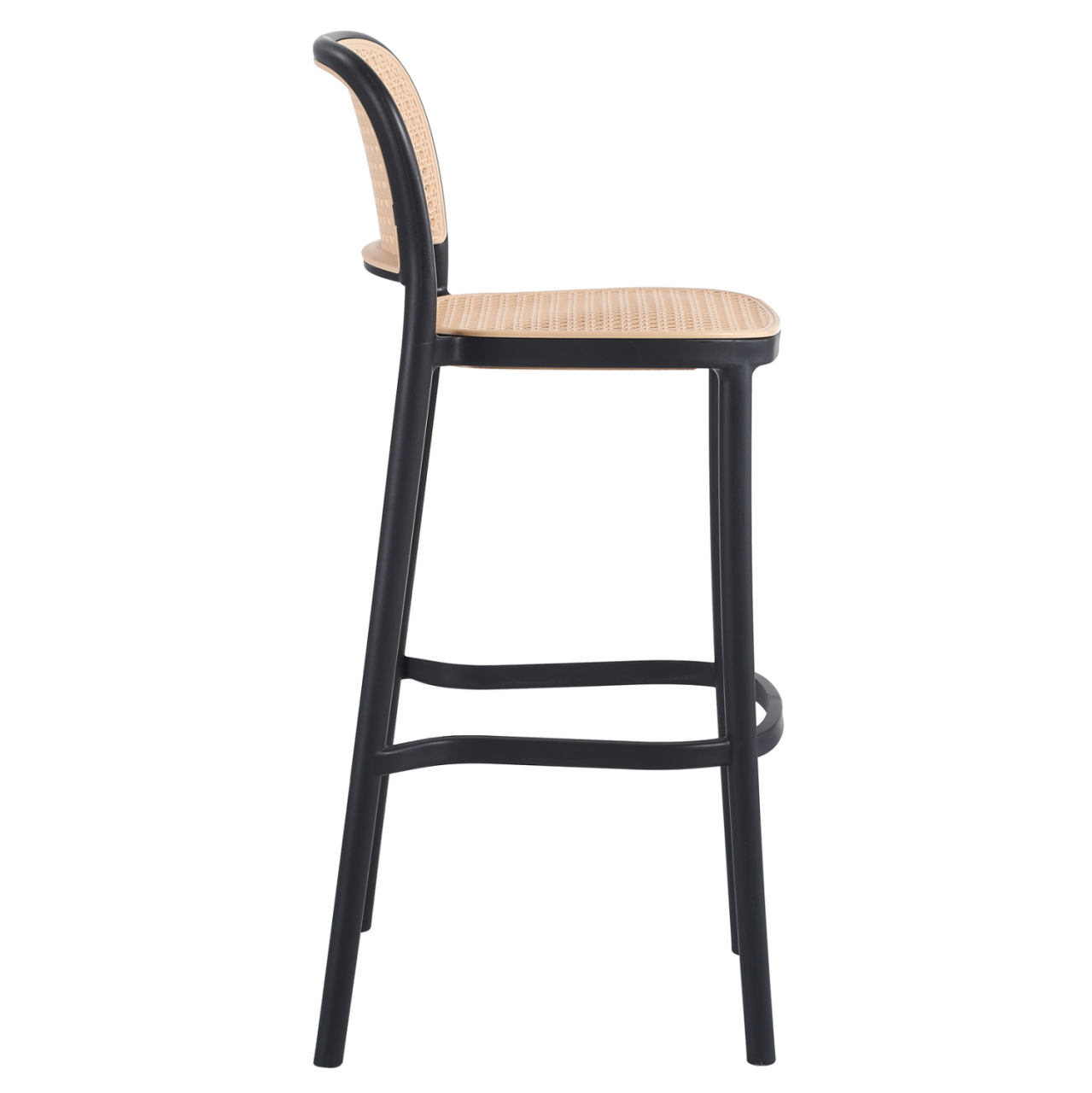 BAR STOOL HM5939.02 POLYPROPYLENE BLACK-BEIGE 41x53x103Hcm. [4]