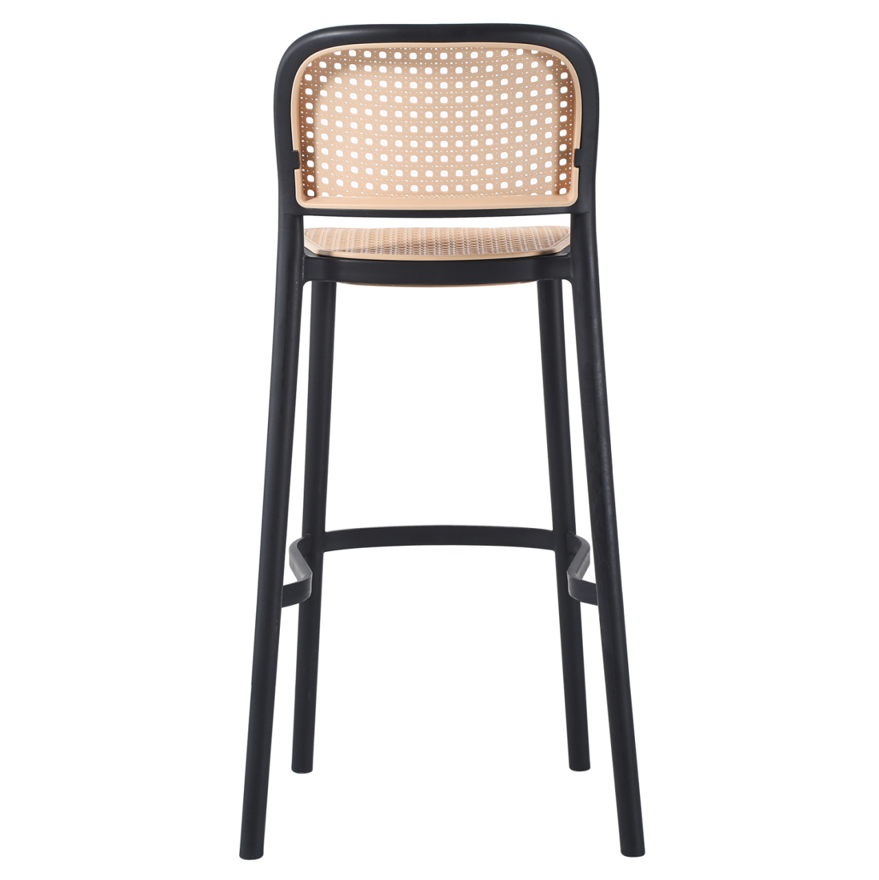 BAR STOOL HM5939.02 POLYPROPYLENE BLACK-BEIGE 41x53x103Hcm. [5]
