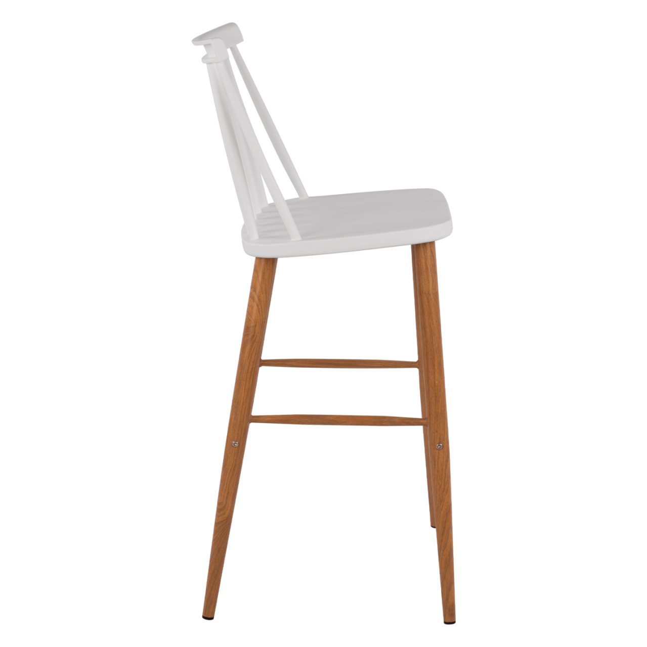 Bar Stool HM8459.01 Vanessa in white color 43x49x107 εκ. [4]