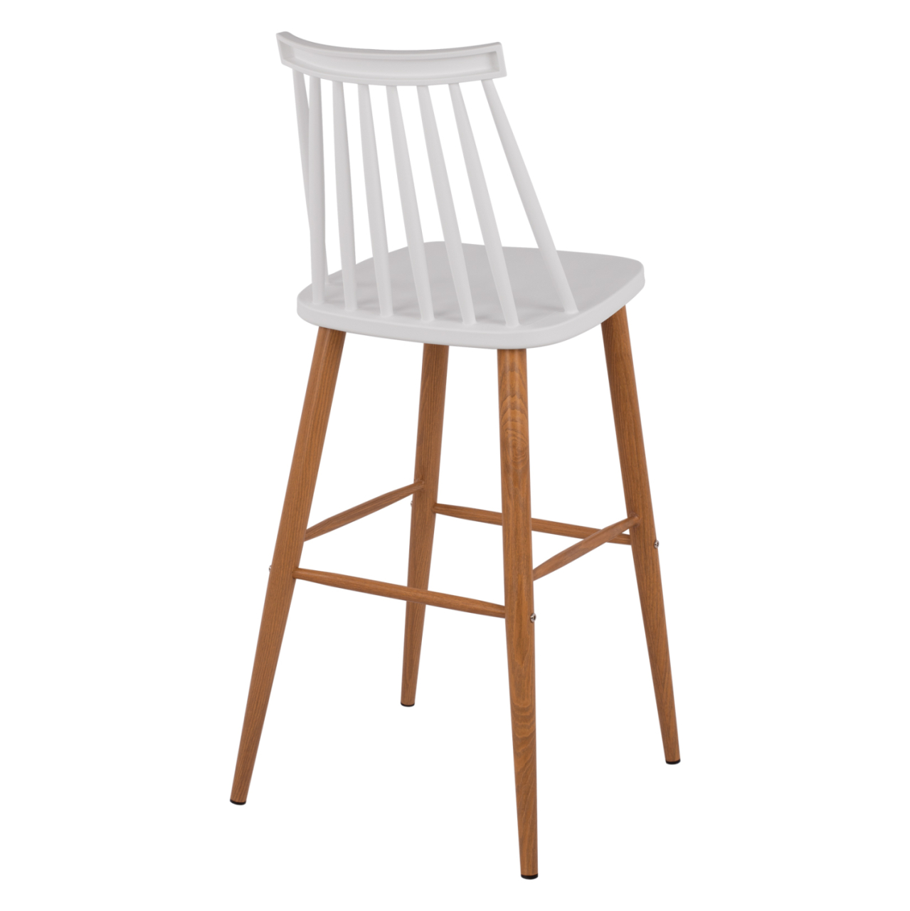 Bar Stool HM8459.01 Vanessa in white color 43x49x107 εκ. [5]