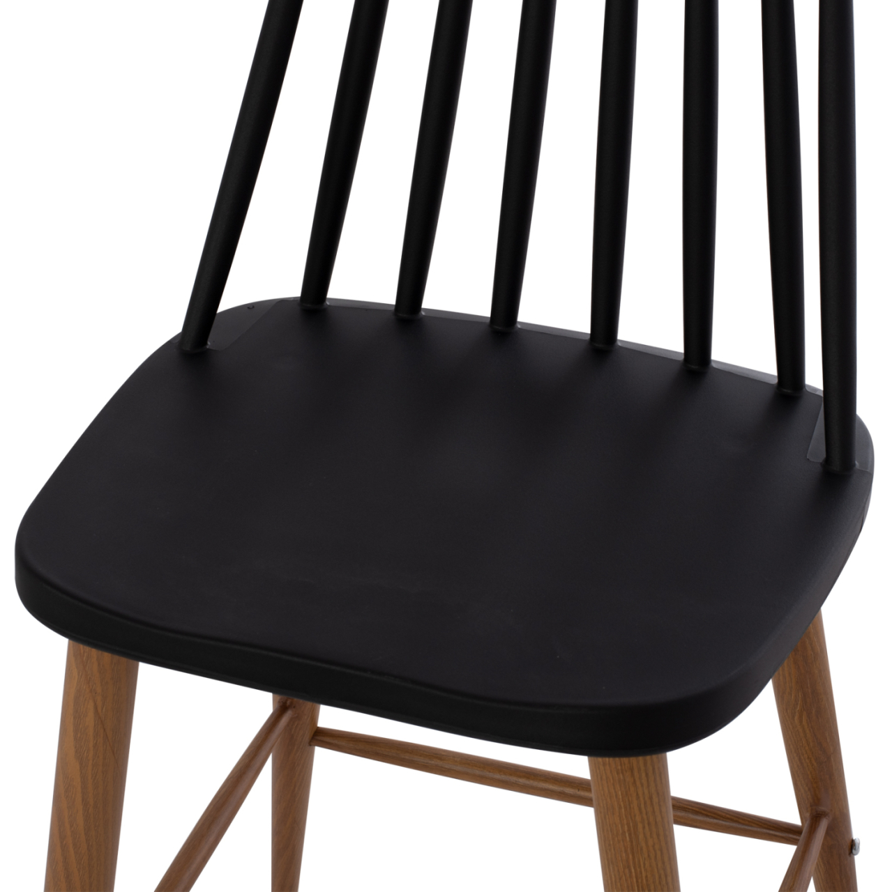 BAR STOOL HM9300.02 BLACK NATURAL 43x45x97Η [8]