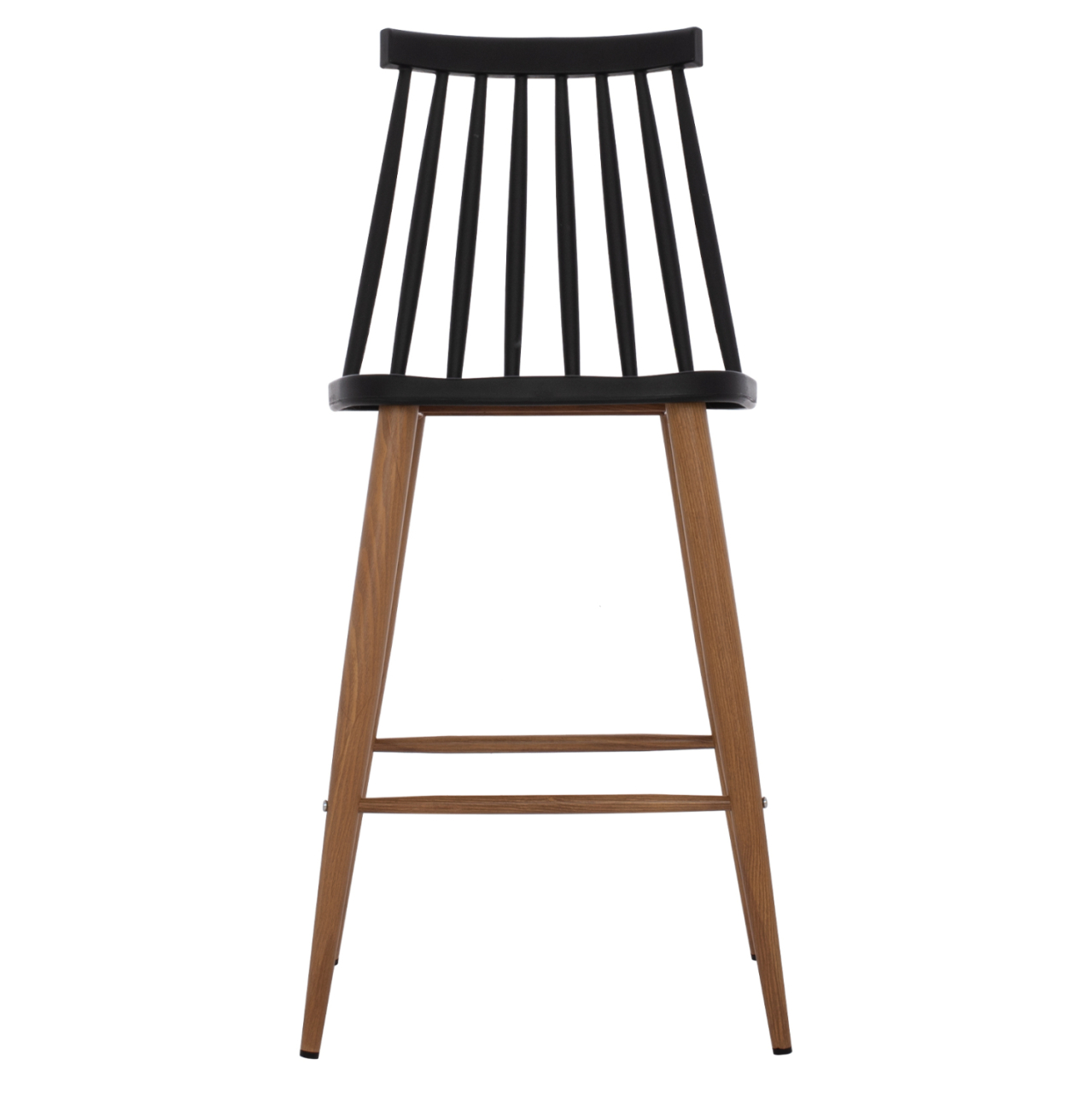 BAR STOOL HM9300.02 BLACK NATURAL 43x45x97Η [3]