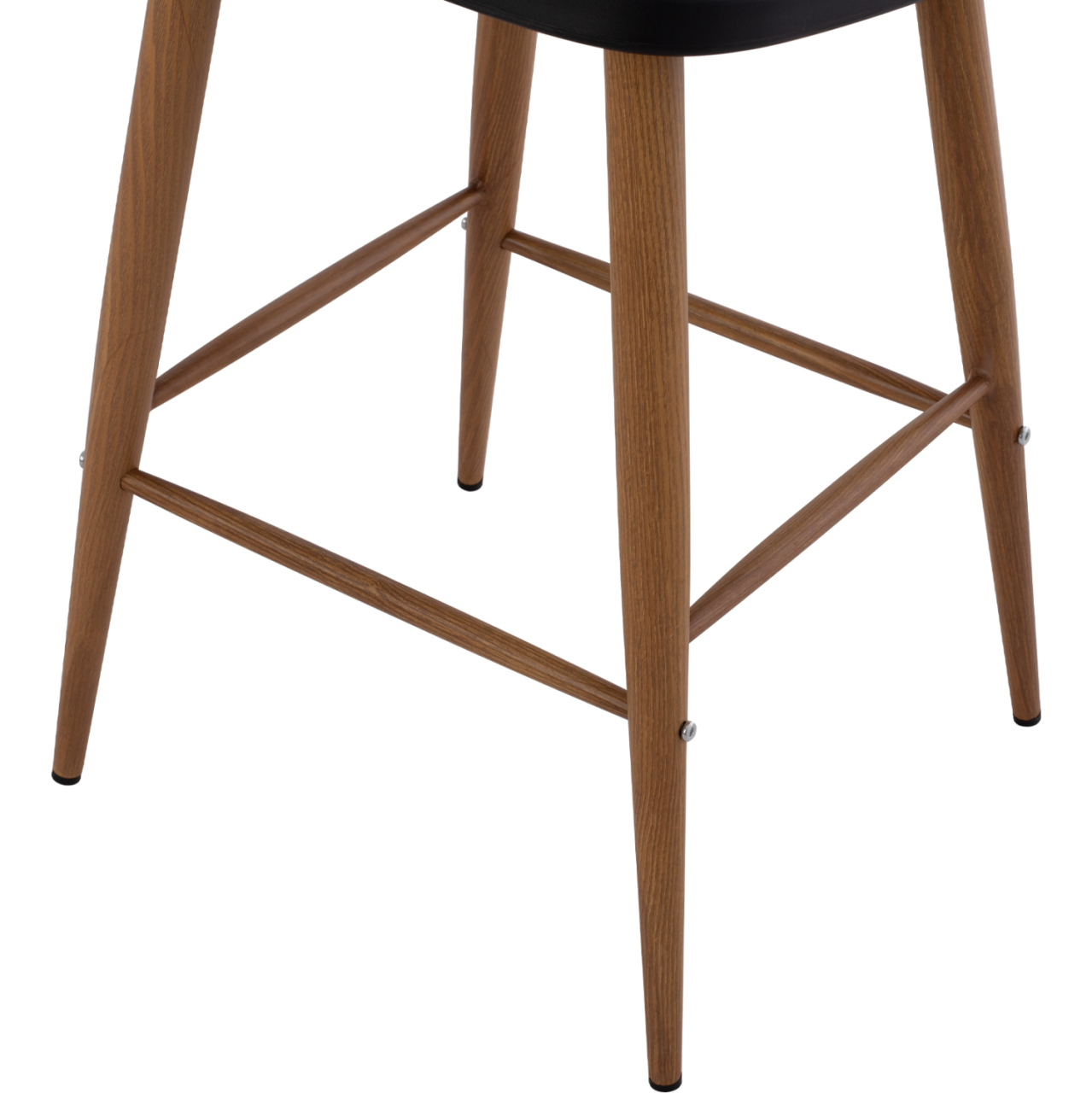 BAR STOOL HM9300.02 BLACK NATURAL 43x45x97Η [9]