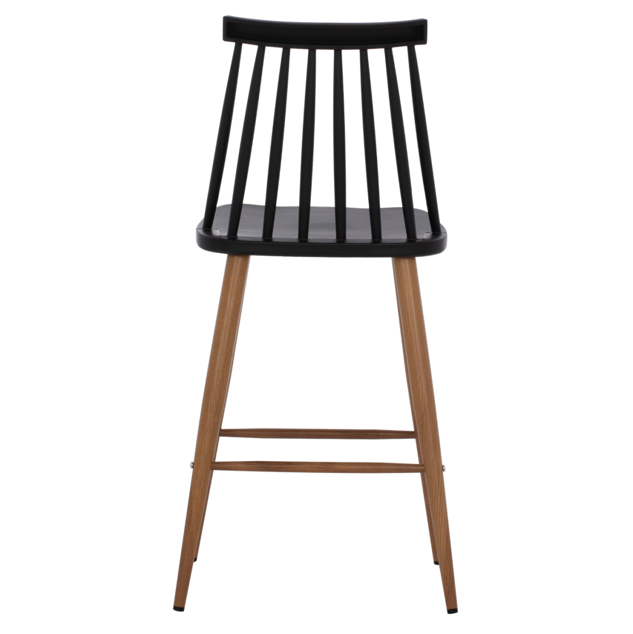 BAR STOOL HM9300.02 BLACK NATURAL 43x45x97Η [6]