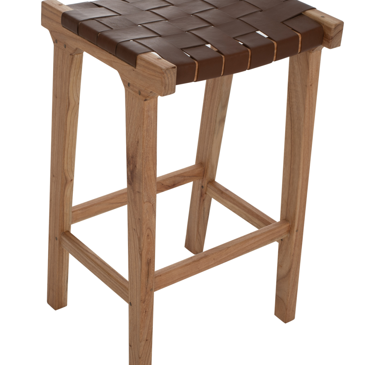BAR STOOL HM99382.01 SOLID TEAK NATURAL 40X35X65H [5]