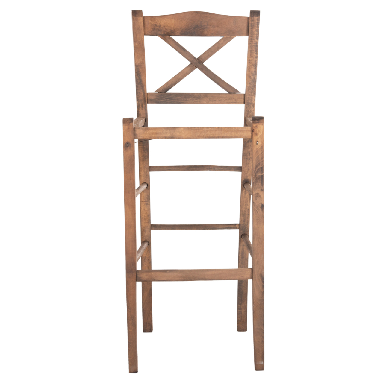 BAR STOOL LUCIUS HM5586.01 BEECH WOOD IMPREGNATED IN WALNUT COLOR 40,5x40x105Hcm.FRAME ONLY [3]