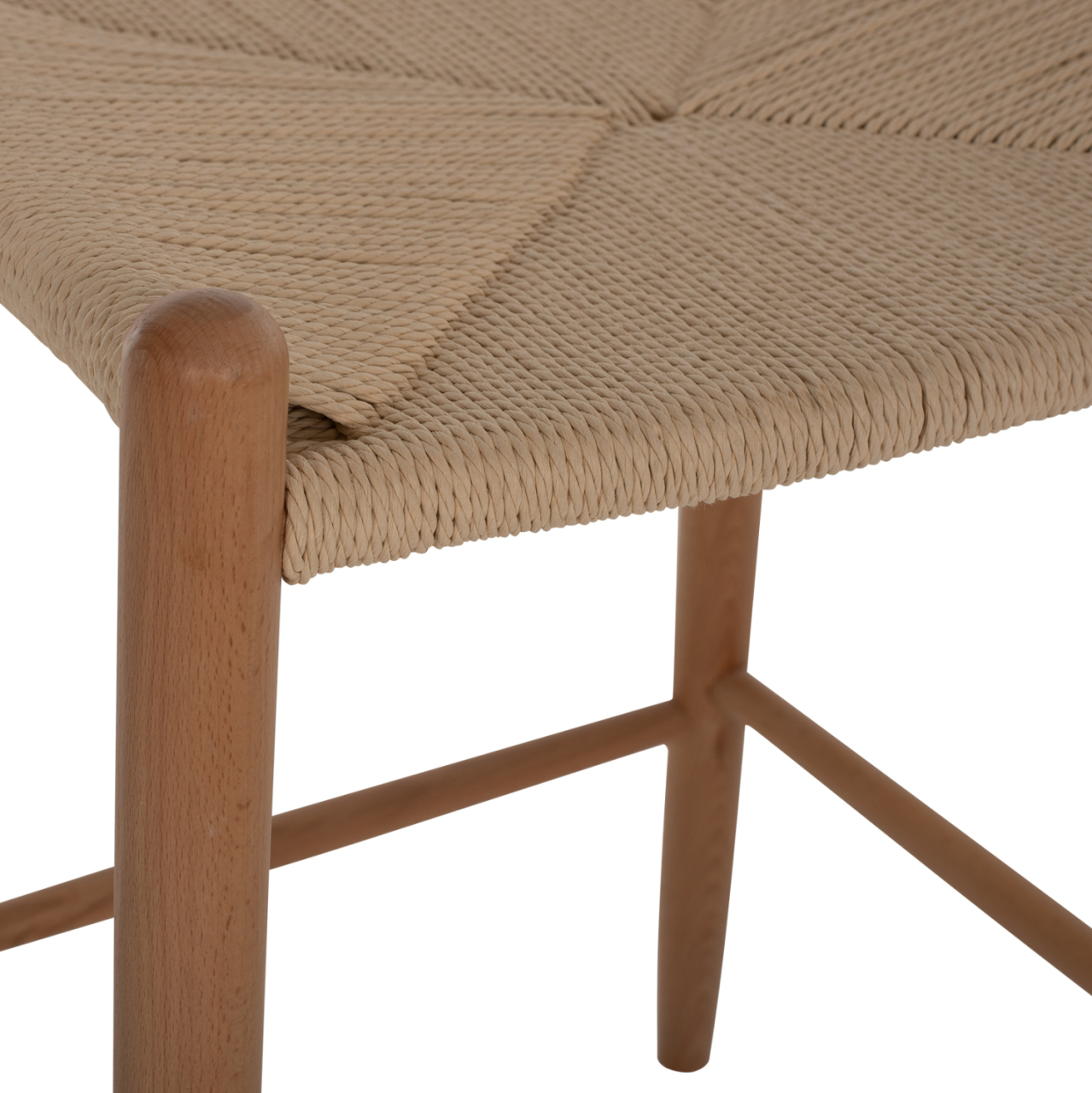 BAR STOOL MEDIUM HEIGHT BEECH WOOD-ROPE 44x46x65Hcm.HM9321.01 [8]