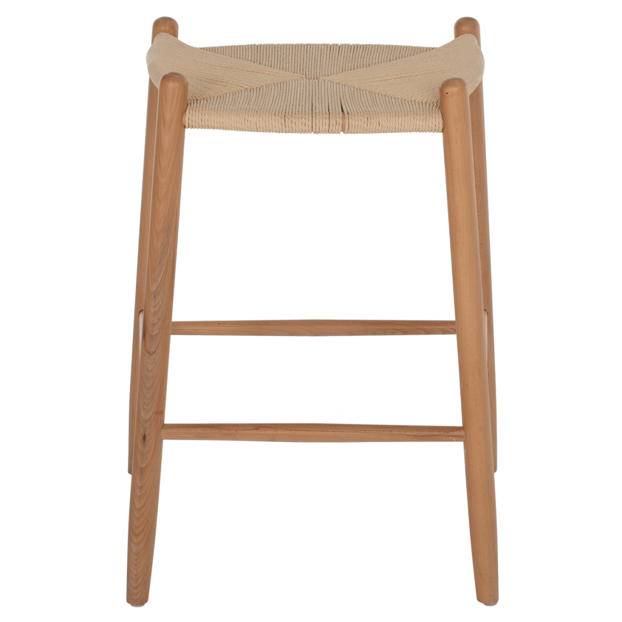 BAR STOOL MEDIUM HEIGHT BEECH WOOD-ROPE 44x46x65Hcm.HM9321.01 [5]