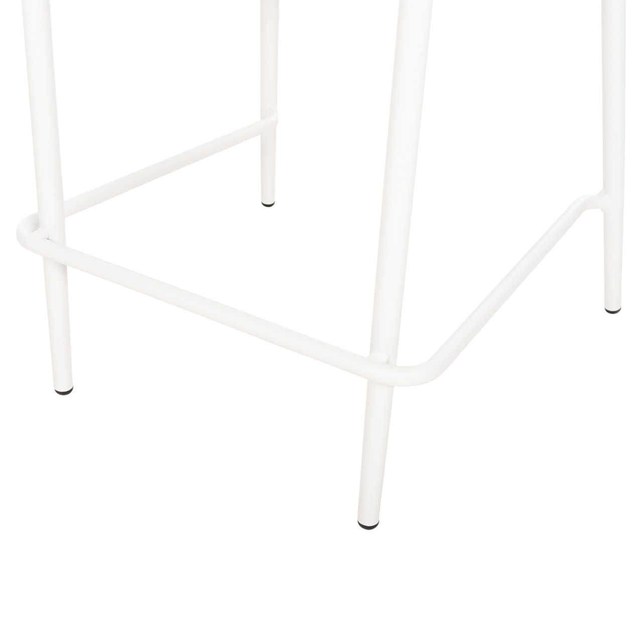 BAR STOOL MEDIUM HEIGHT EULO HM6087.02 ALUMINUM IN WHITE-SYNTHETIC RATTAN IN BEIGE 60x60x99Hcm. [10]
