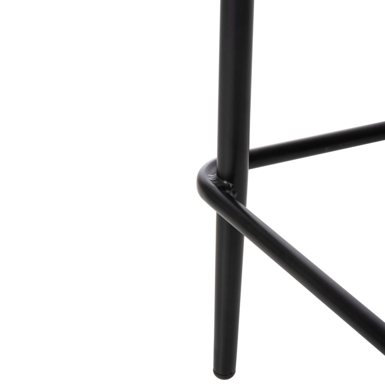 BAR STOOL MEDIUM HEIGHT EULO HM6087.03 ALUMINUM BLACK-SYNTHETIC RATTAN 60x56,5x99Hcm. [10]
