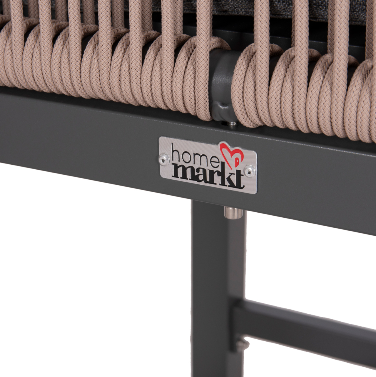 BAR STOOL MEDIUM HEIGHT HOWARD HM5791.21 ALUMINUM IN ANTHRACITE--BEIGE ROPE 47.5x55x94.5Hcm. [10]