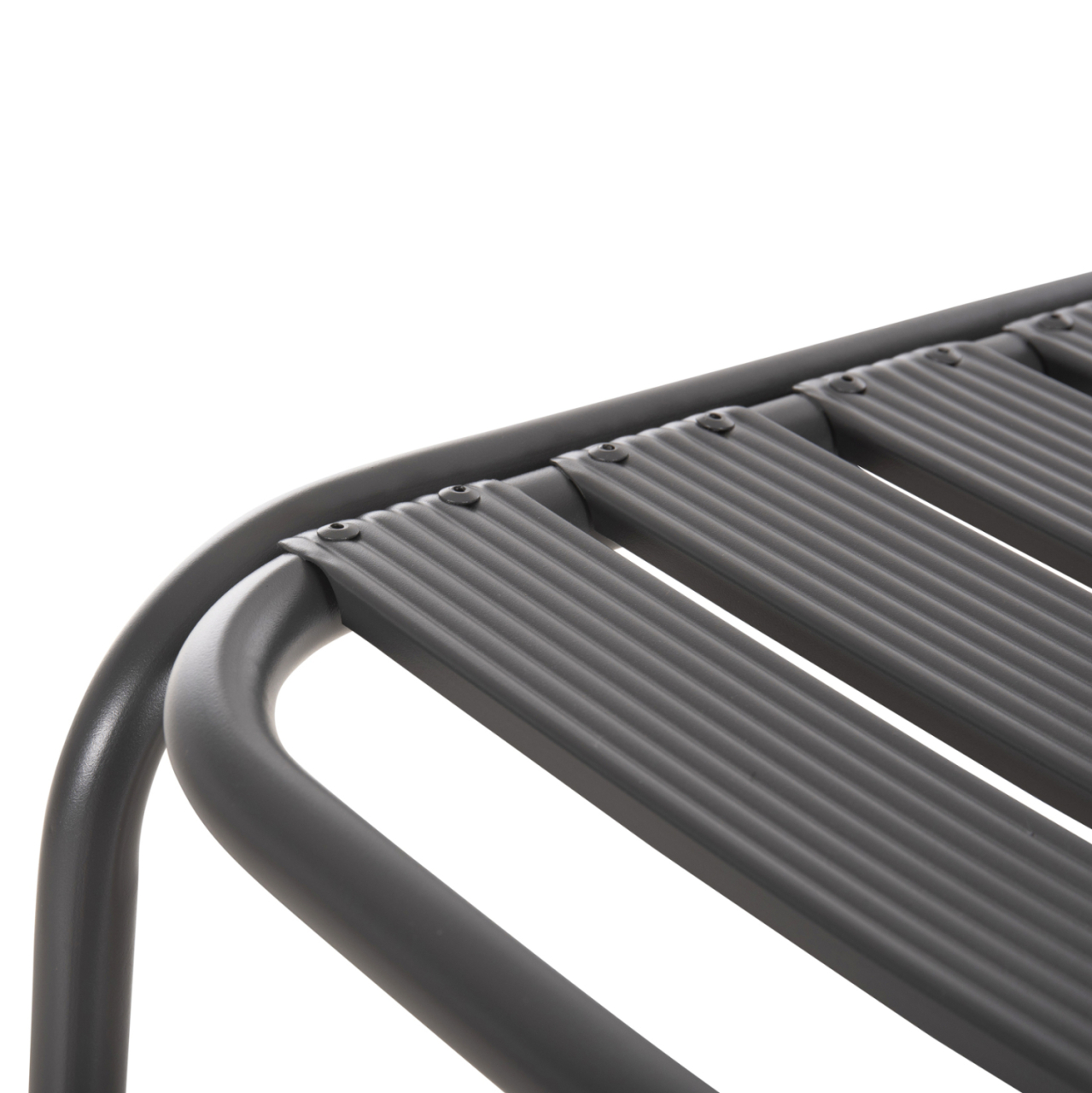 BAR STOOL MEDIUM HEIGHT LAURA HM6065.01 METAL FRAME AND ALUMINUM IN GREY 58.5x58x104H cm. [9]