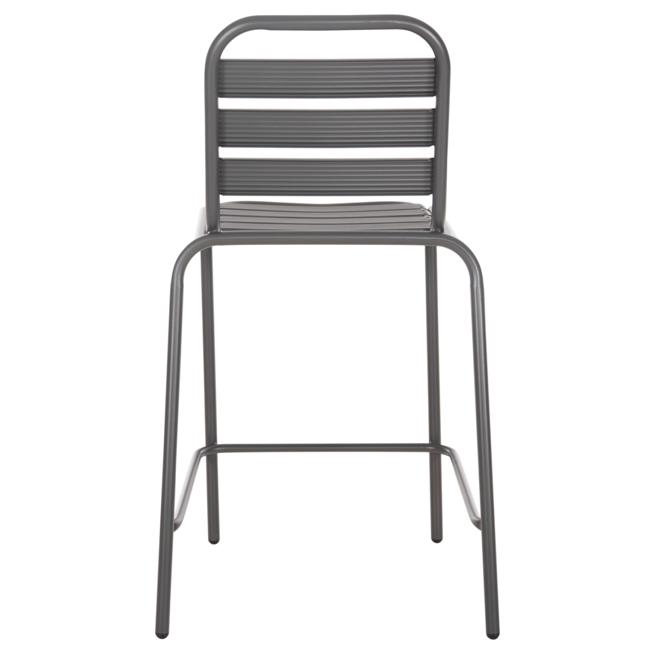 BAR STOOL MEDIUM HEIGHT LAURA HM6065.01 METAL FRAME AND ALUMINUM IN GREY 58.5x58x104H cm. [6]