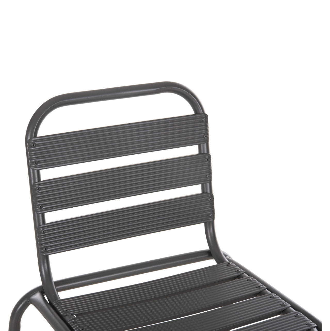 BAR STOOL MEDIUM HEIGHT LAURA HM6065.01 METAL FRAME AND ALUMINUM IN GREY 58.5x58x104H cm. [7]