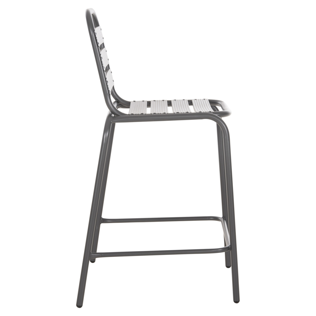 BAR STOOL MEDIUM HEIGHT LAURA HM6065.01 METAL FRAME AND ALUMINUM IN GREY 58.5x58x104H cm. [4]