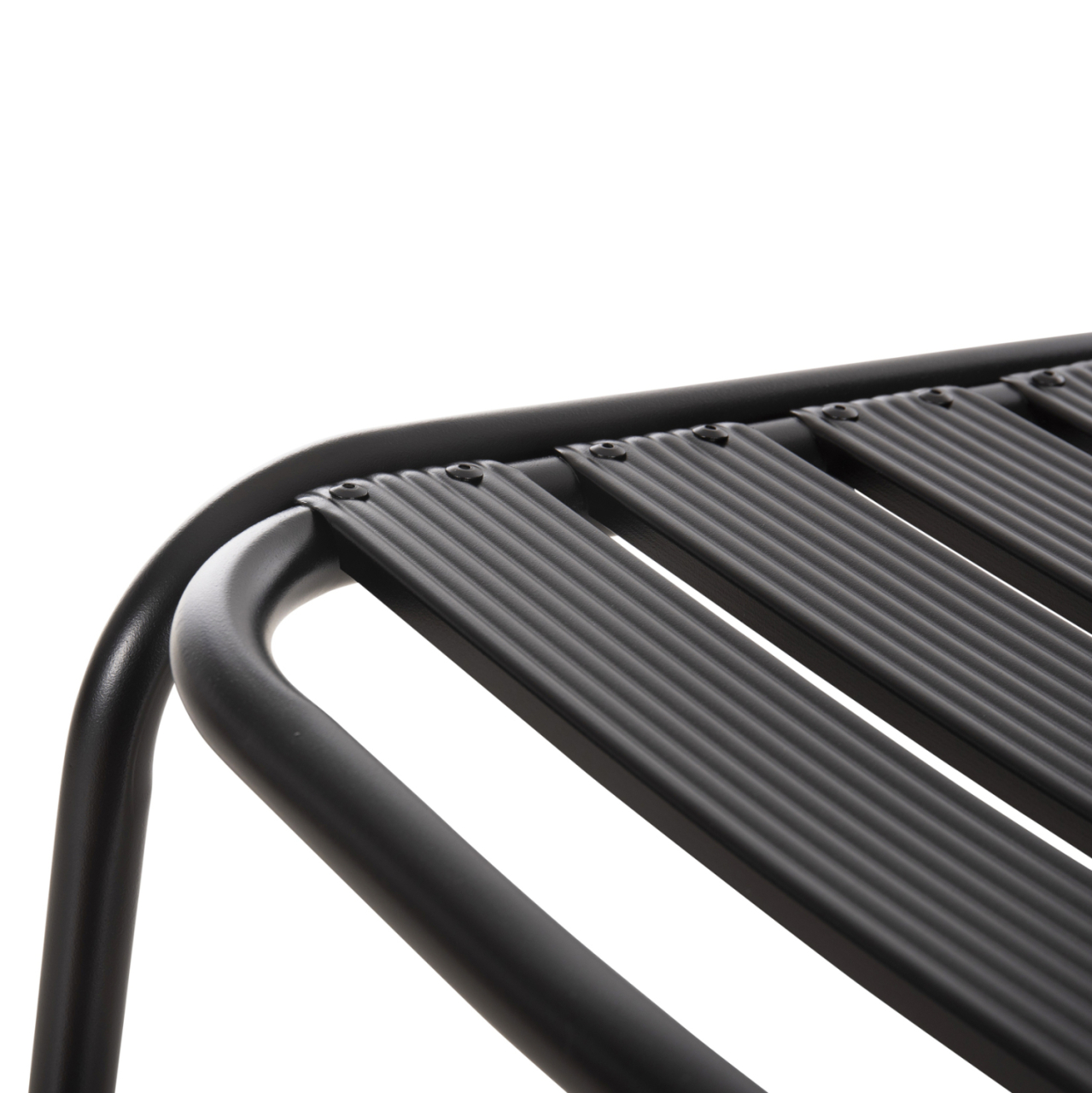 BAR STOOL MEDIUM HEIGHT LAURA HM6065.03 METAL FRAME AND ALUMINUM IN BLACK 58.5x58x104H cm. [9]