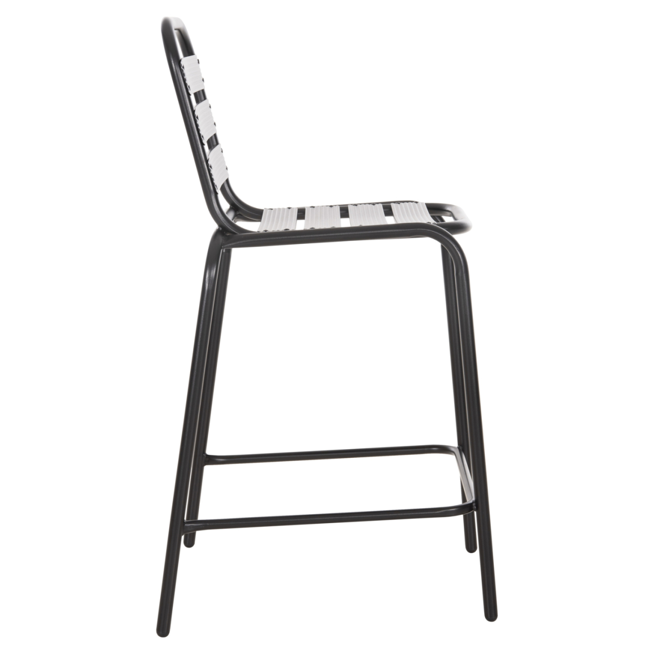 BAR STOOL MEDIUM HEIGHT LAURA HM6065.03 METAL FRAME AND ALUMINUM IN BLACK 58.5x58x104H cm. [4]