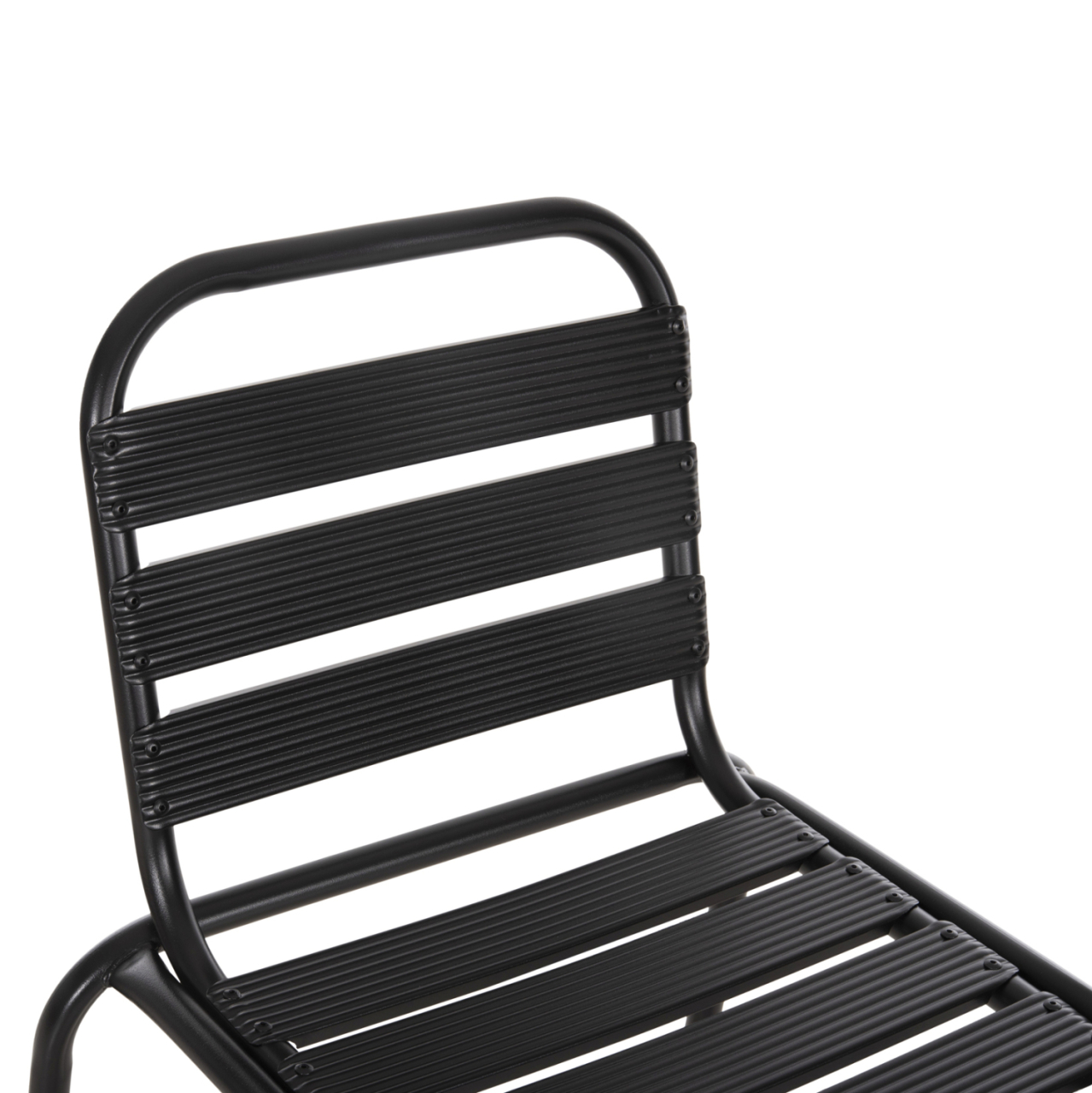 BAR STOOL MEDIUM HEIGHT LAURA HM6065.03 METAL FRAME AND ALUMINUM IN BLACK 58.5x58x104H cm. [7]