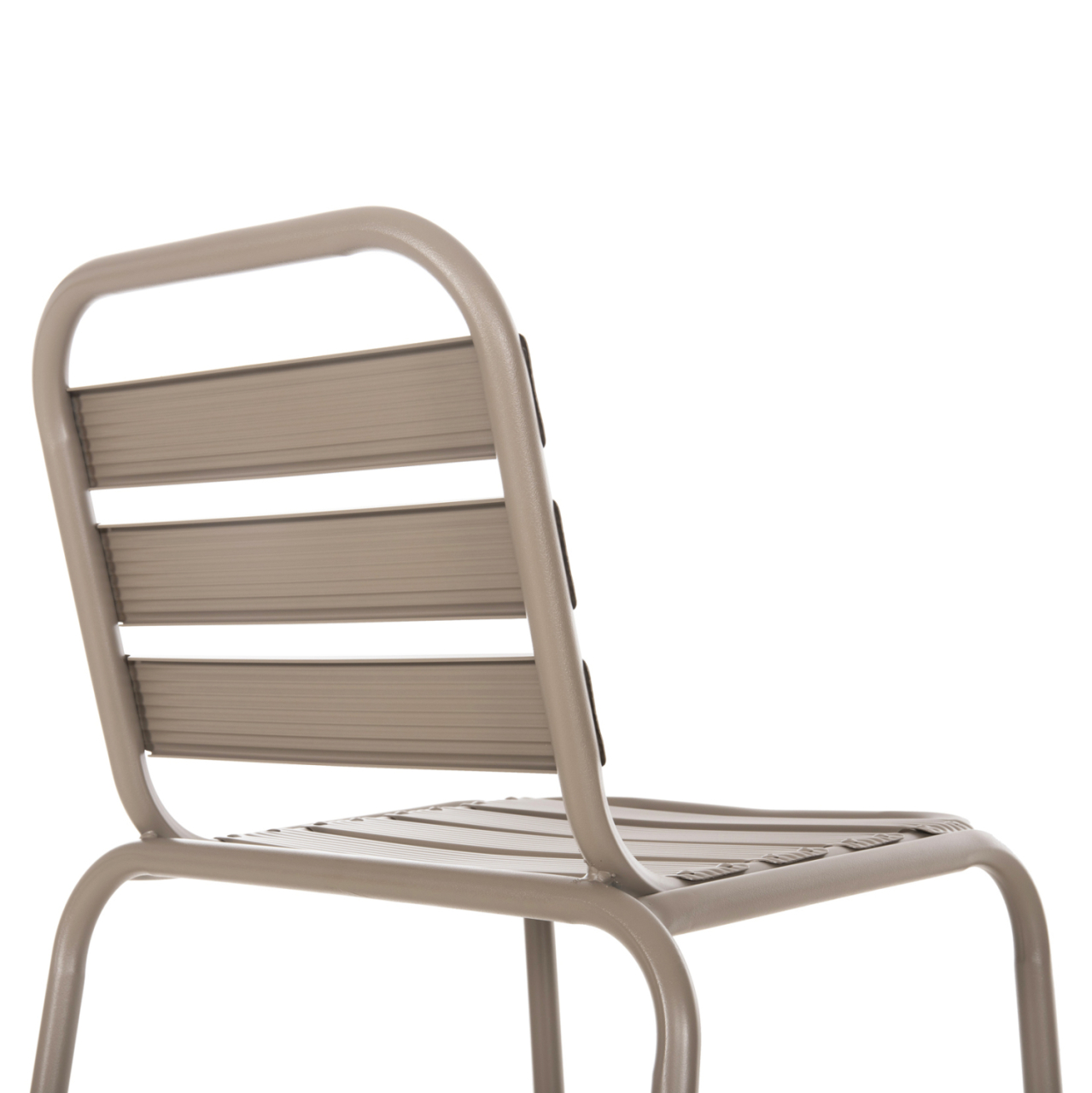 BAR STOOL MEDIUM HEIGHT LAURA HM6065.04 METAL FRAME AND ALUMINUM IN CHAMPAGNE COLOR 58.5x58x104H [8]