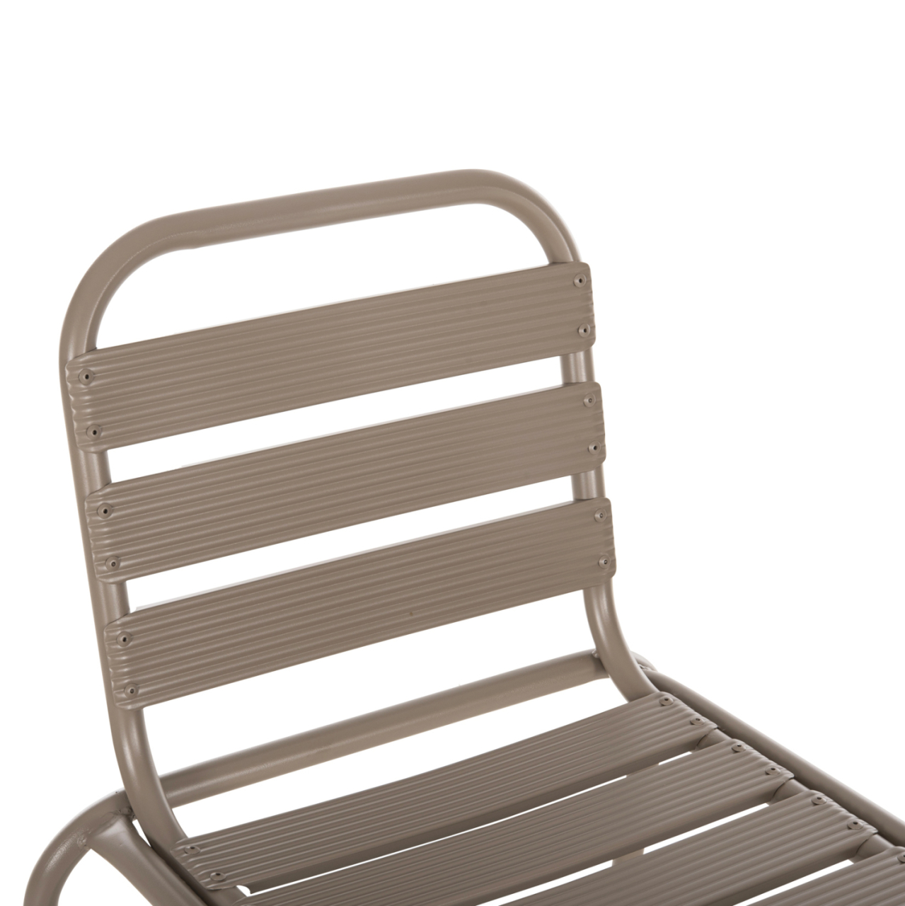 BAR STOOL MEDIUM HEIGHT LAURA HM6065.04 METAL FRAME AND ALUMINUM IN CHAMPAGNE COLOR 58.5x58x104H [7]