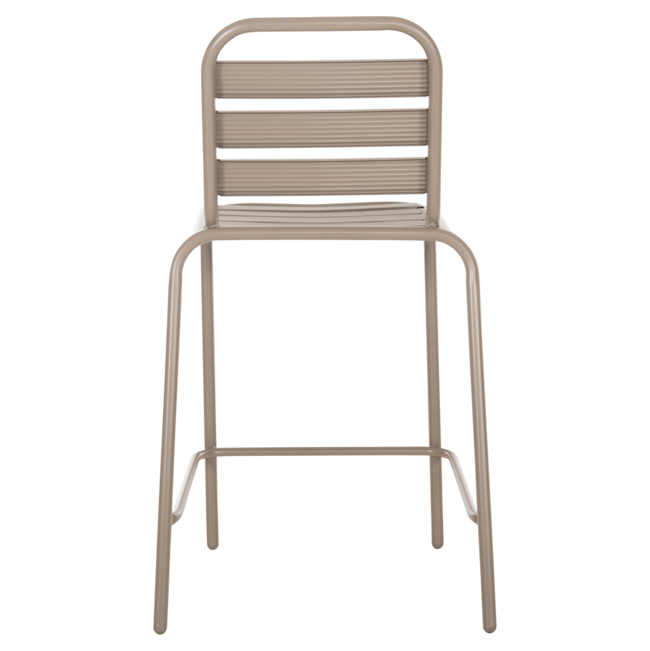 BAR STOOL MEDIUM HEIGHT LAURA HM6065.04 METAL FRAME AND ALUMINUM IN CHAMPAGNE COLOR 58.5x58x104H [6]