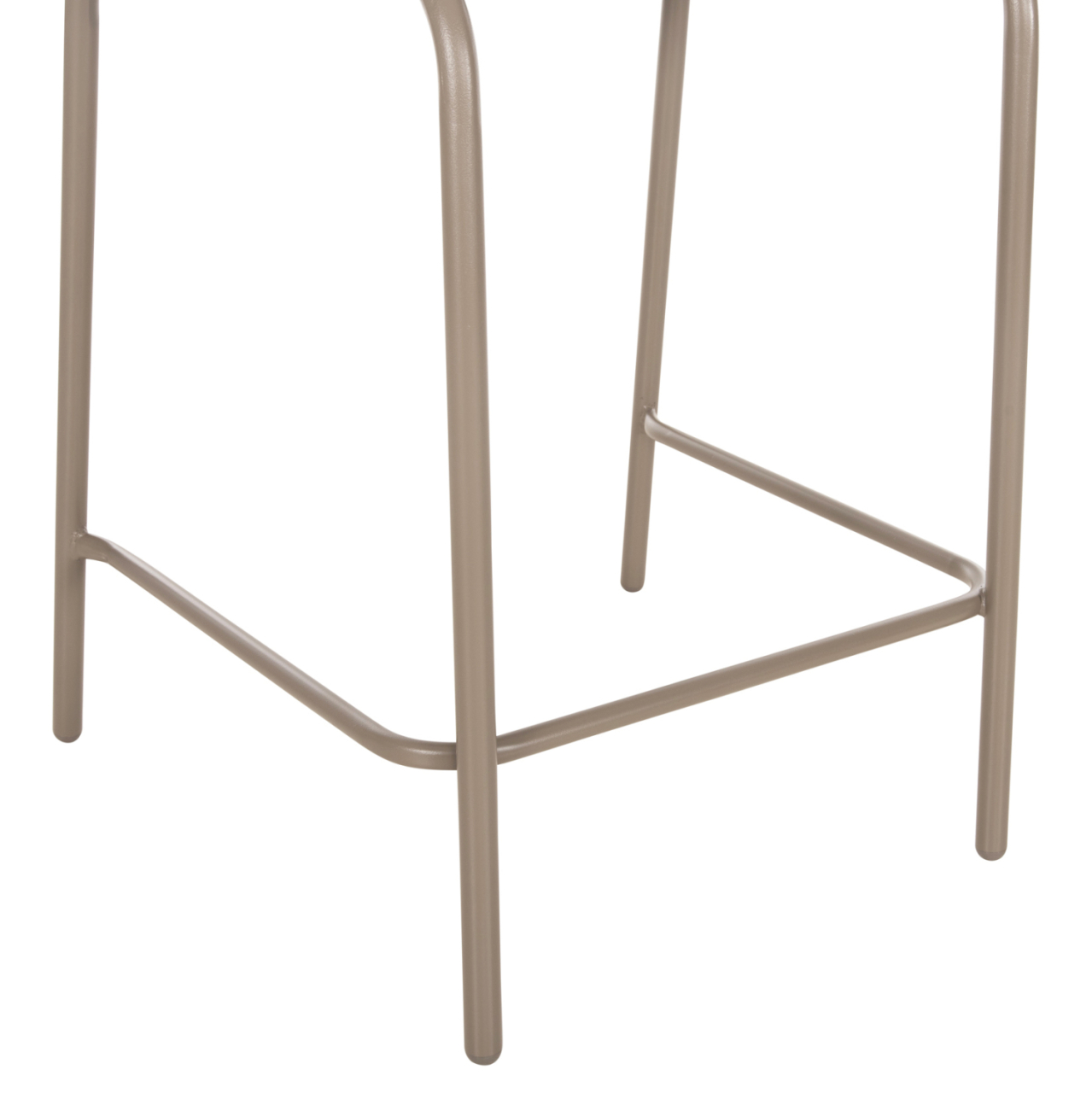 BAR STOOL MEDIUM HEIGHT LAURA HM6065.04 METAL FRAME AND ALUMINUM IN CHAMPAGNE COLOR 58.5x58x104H [10]