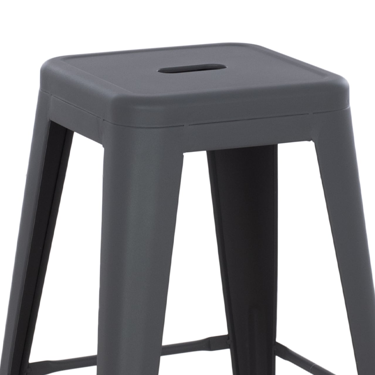 BAR STOOL MEDIUM HEIGHT MELITA-PRO HM8573.50 METAL IN GREY 43x43x67Hcm. [5]