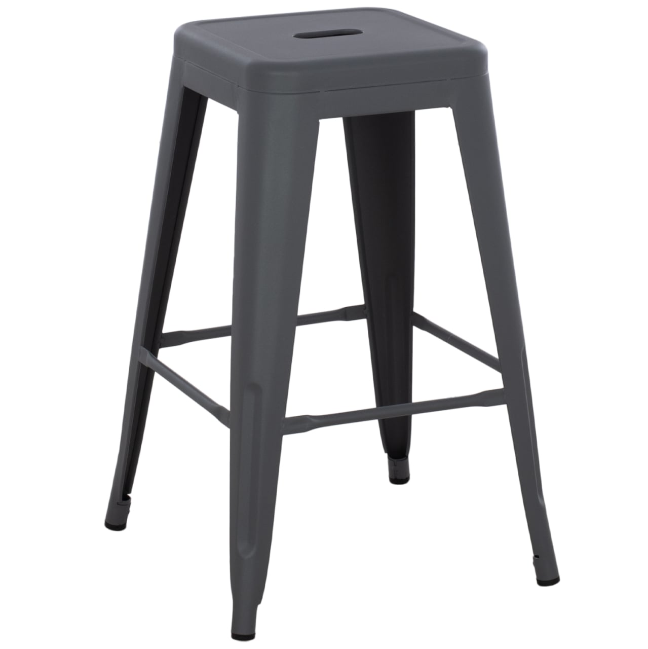 BAR STOOL MEDIUM HEIGHT MELITA-PRO HM8573.50 METAL IN GREY 43x43x67Hcm. [4]