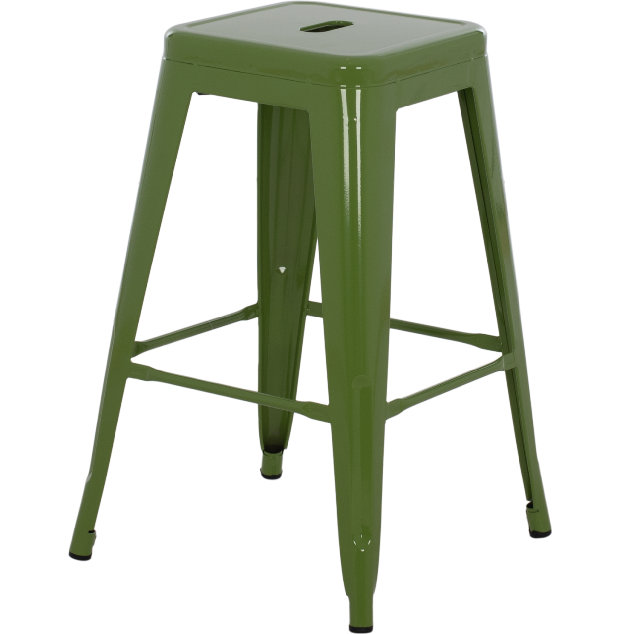 BAR STOOL MEDIUM HEIGHT MELITA-PRO HM8573.53 METAL IN LIGHT OLIVE GREEN 43x43x67Hcm. [4]