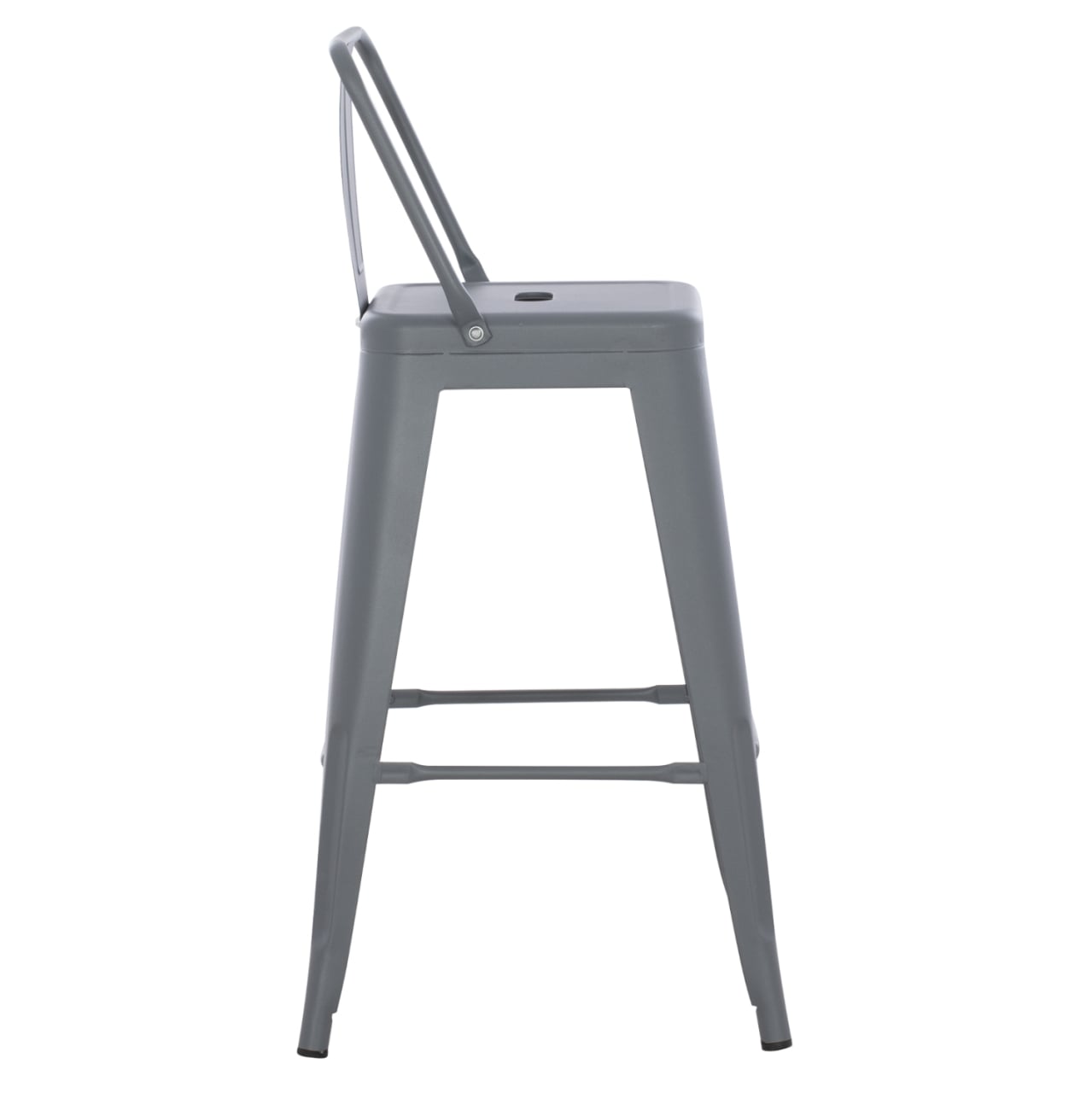 BAR STOOL MEDIUM HEIGHT MELITA-PRO HM8574.50 METAL IN GREY 43x43x88Hcm. [4]