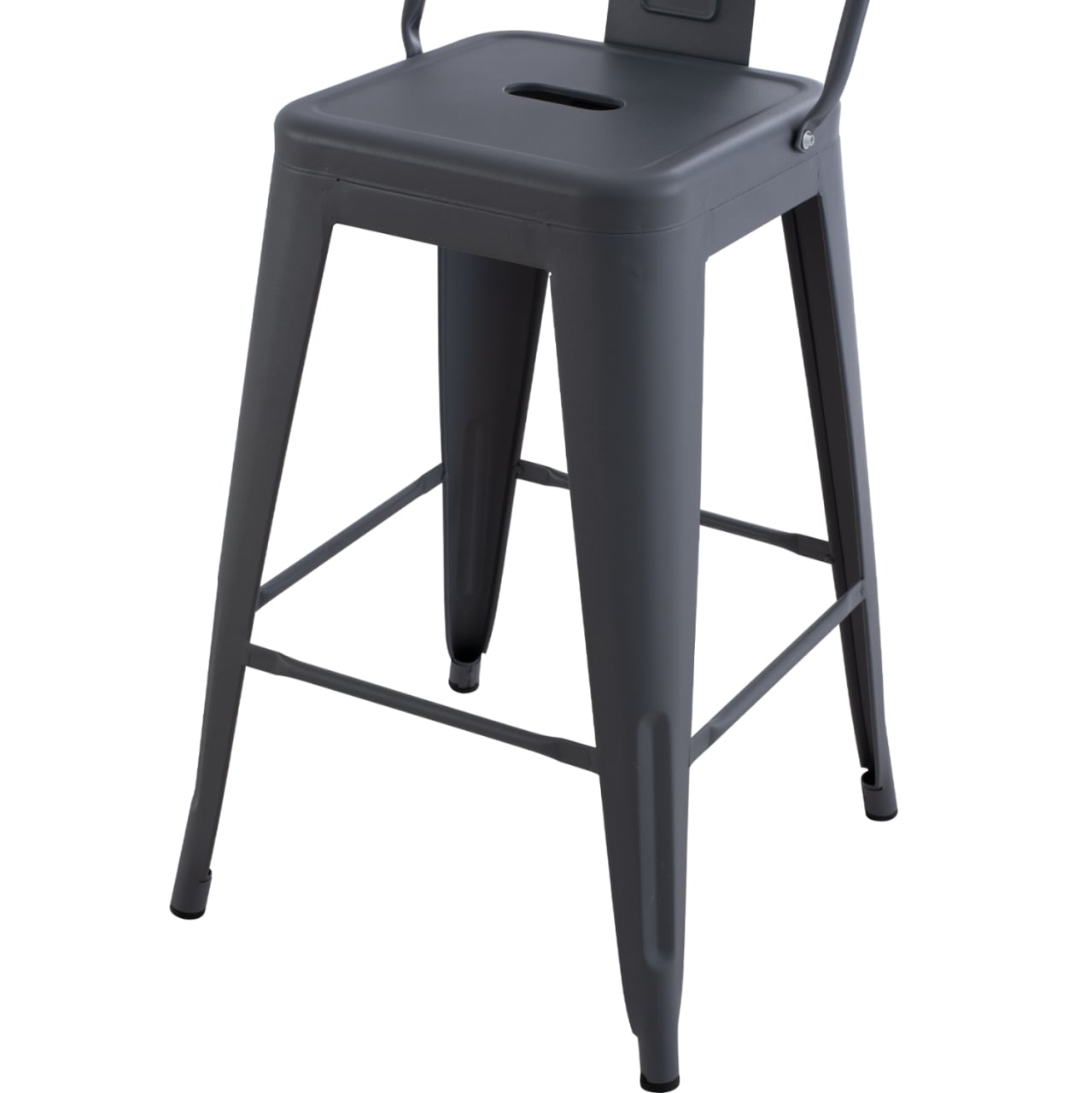 BAR STOOL MEDIUM HEIGHT MELITA-PRO HM8574.50 METAL IN GREY 43x43x88Hcm. [9]