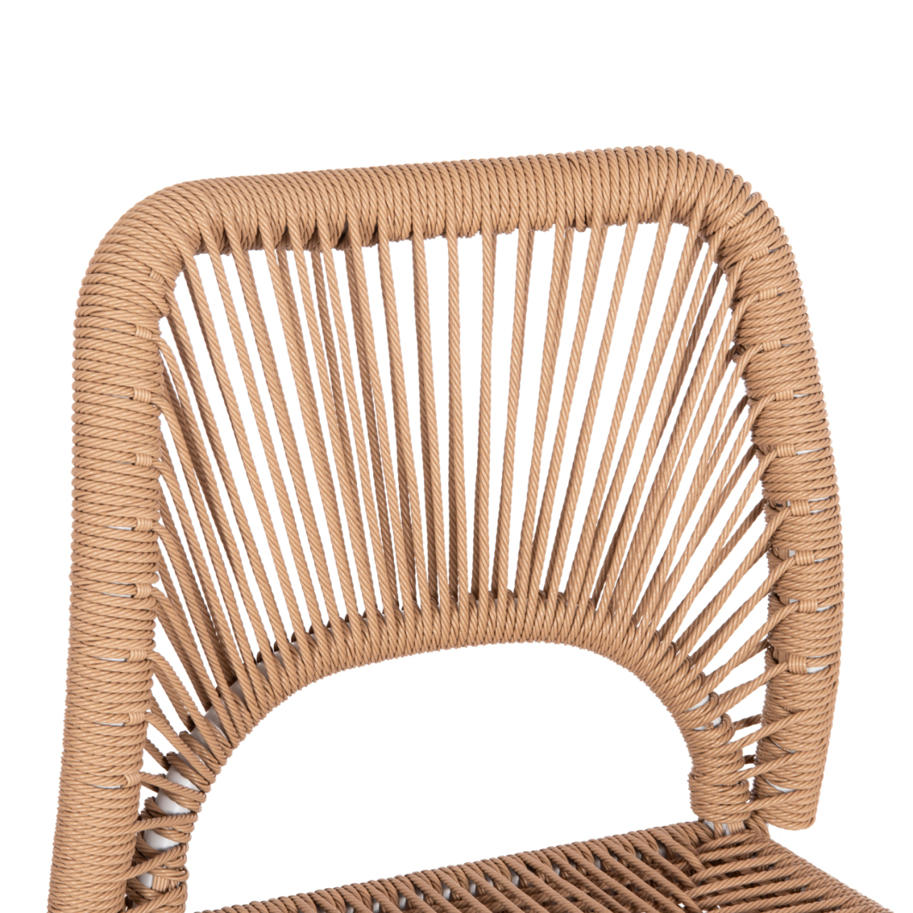 BAR STOOL MEDIUM HEIGHT NOJO HM5920.01 WHITE ALUMINUM--BEIGE SYNTHETIC RATTAN 40x55.5x99Hcm. [7]