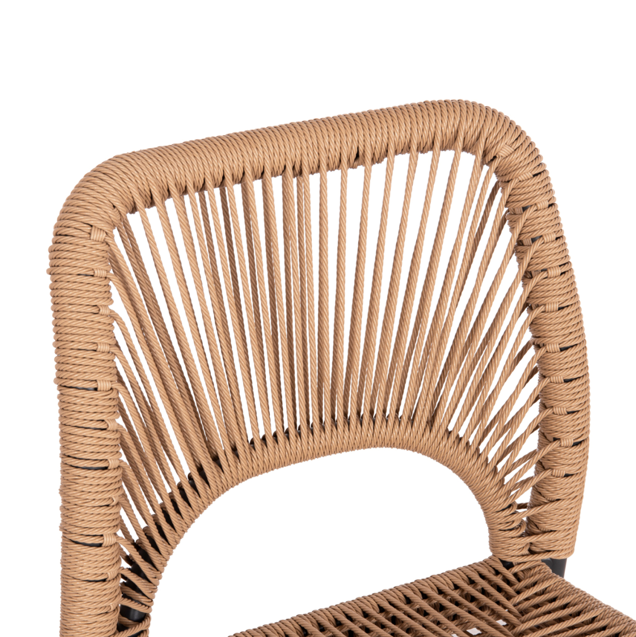 BAR STOOL MEDIUM HEIGHT NOJO HM5920.02 ANTHRACITE ALUMINUM--BEIGE SYNTHETIC RATTAN 40x55.5x99Hcm. [7]