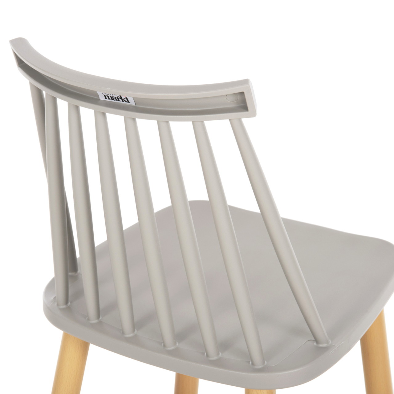 BAR STOOL MEDIUM HEIGHT VANESSA HM9300.10 GREY POLYPROPYLENE and METAL IN NATURAL WOOD 45x48x96Hcm. [9]