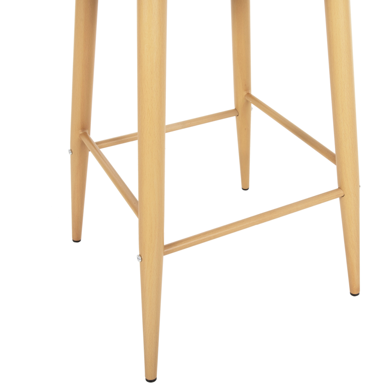 BAR STOOL MEDIUM HEIGHT VANESSA HM9300.10 GREY POLYPROPYLENE and METAL IN NATURAL WOOD 45x48x96Hcm. [10]