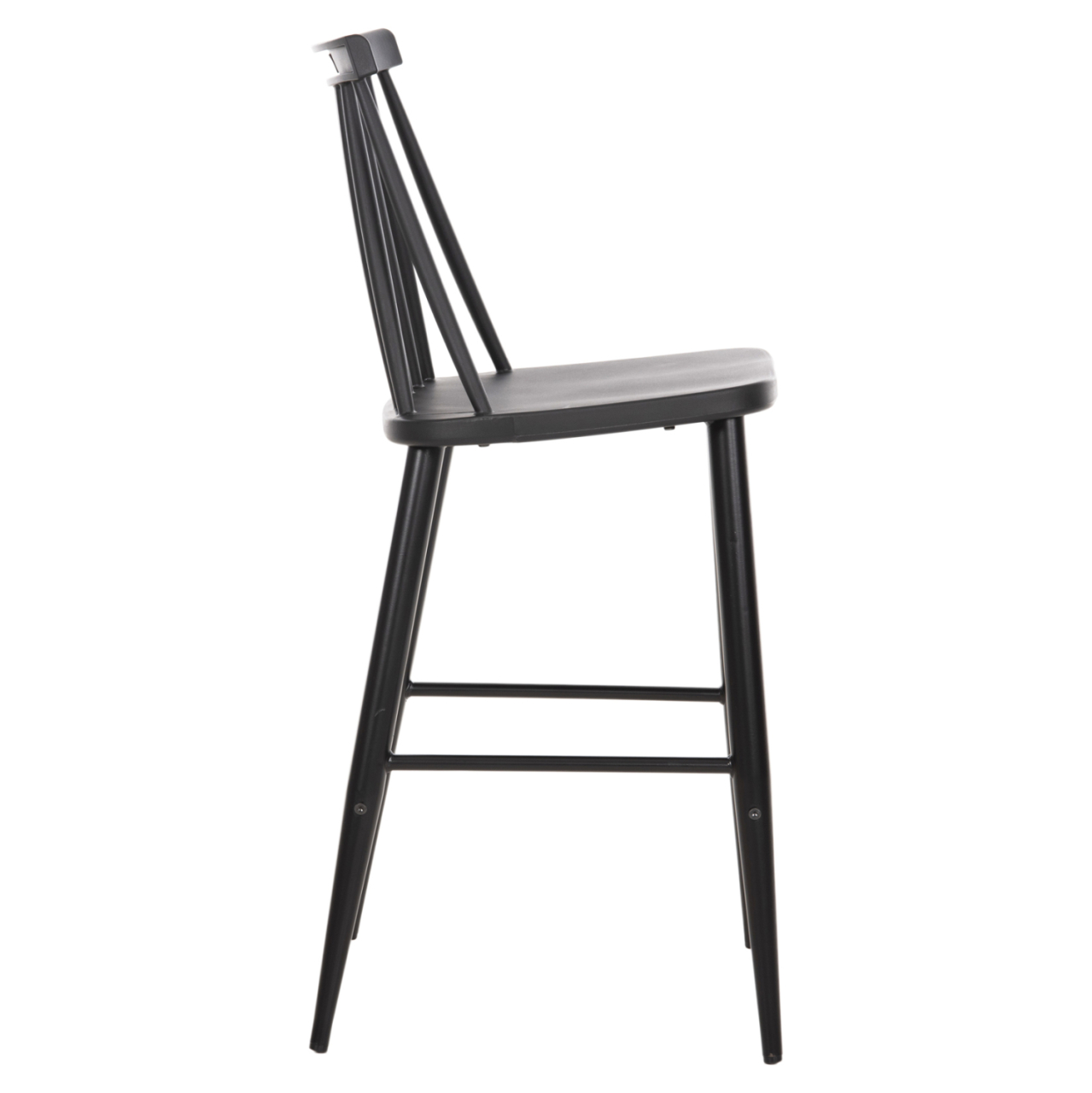 BAR STOOL MEDIUM HEIGHT VANESSA HM9300.12 POLYPROPYLENE and METAL-BLACK 45,5x46x97Hcm. [4]
