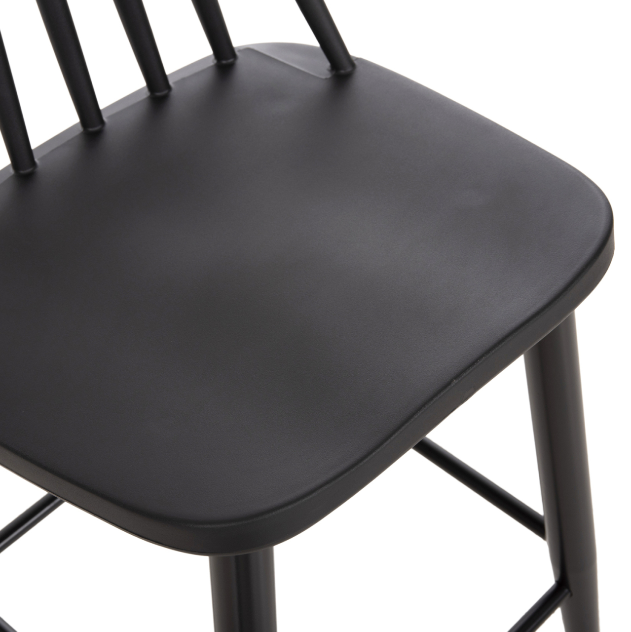 BAR STOOL MEDIUM HEIGHT VANESSA HM9300.12 POLYPROPYLENE and METAL-BLACK 45,5x46x97Hcm. [8]